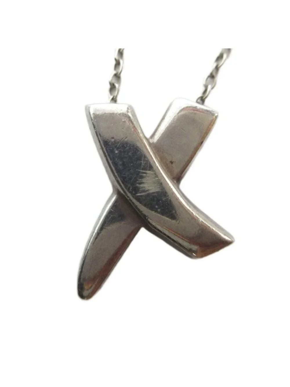 Tiffany & Co Kiss Graffiti Pendant Logo Silver
